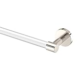 Gatco 5721 Clarion Towel Bar | 18' L Bathroom Towel Rack, Wall Mount Bathroom Towel Holder | Crystal-Clear Acrylic & Polished Nickel Finish