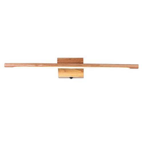 Lámpara de pared de madera lineal con iluminación LED moderna para el dormitorio 3