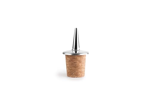 IBILI - Vertedor Para Orujo, Acero inoxidable y Corcho, para botellas de tamaño estándar