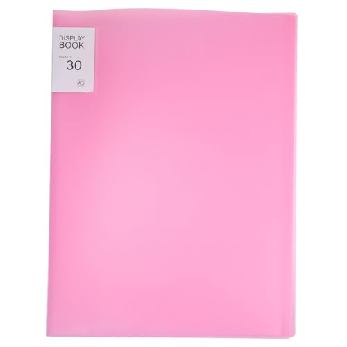 KALLORY Large Portfolio Folder Scrapbook Storage Organizer Binder A3 Art Portfolios Plastic Binder Sleeves