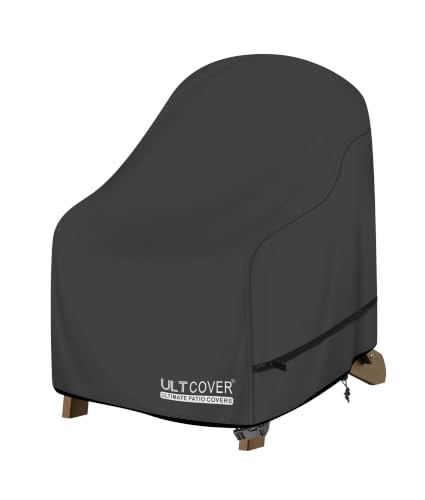 ULTCOVER Patio Adirondack Chair Cover 32W x 35D x 36H in, Black