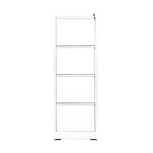 Armadietto in metallo con 4 cassetti, design minimalista per casa e ufficio, soluzione di archiviazione efficiente e documenti eleganti