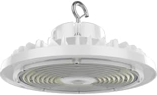 RAB H15 Series LED High Bay Light – Field-Adjustable Wattage & CCT, DLC Premium, 120–277V, 100,000-Hour Lifespan – Available in Standard and XL Sizes (White & Black) (White, 12")