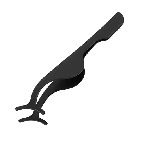 YEEPSYS False Eyelashes Applicator Tool, Eyelash Extension Tweezers, False Eyelash Nipper, Remover Clip (Black,1Pack)