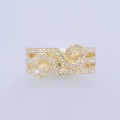 (15号)K18 ダイヤモンドリング/ヴェルサイユ