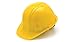 Hard Hat for Safety Construction Industrial Head Protection, Ridgeline Cap Style, Exceeds ANSI Z89.1, Ratchet Suspension, Yellow, 1 Piece