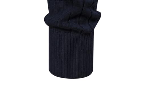 Men Zipper Pullover Sweaters For Warm Winter Stand Collar Cotton Knitted Sweater2