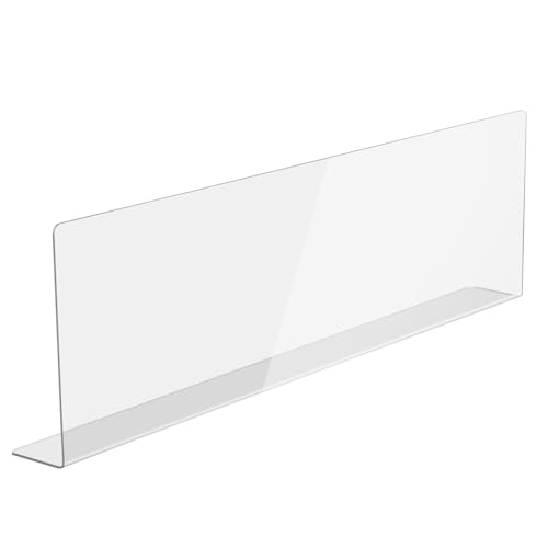 Image of Acrylic Sink Splash Guard, High Transparent Solid Splash Guard for Kitchen Island and Bathroom: 15.75 inchL x 1.6 inchW x 5.1 inchH