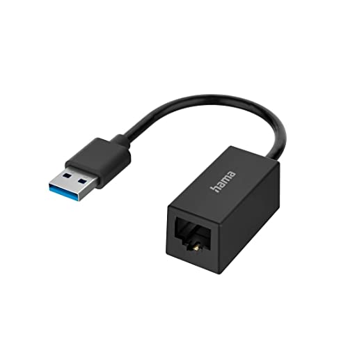 Hama 200325 Netzwerk-Adapter USB-Stecker - LAN/Ethernet-Buchse, Gigabit Ethernet
