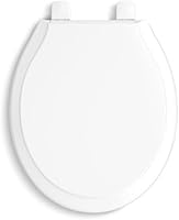 Vista 2 de KOHLER 78052-RL-0 Rutledge ReadyLatch - Asiento de inodoro redondo con cierre silencioso, tapa y asiento de cierre lento, parachoques de agarre