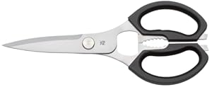 WMF Küchenschere 23 cm, Haushaltsschere, Schere Küche, Cromargan Edelstahl, Kunststoffgriff, Universal-Schere mit Flaschenöffner und Dosenheber