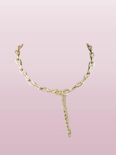 Gold Paperclip Lariat Necklace Chain Big Link Chains Womens Linked Necklaces Gift For Her - Image 4
