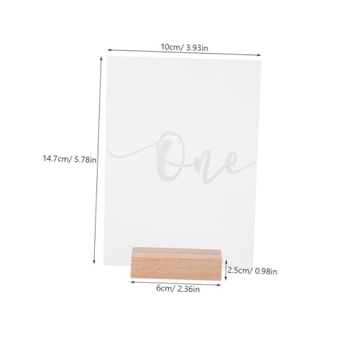 Numéros de table en acrylique dépoli PRETYZOOM pour mariage x20