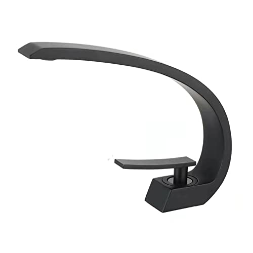 Grifo de lavabo de latón con salida de cascada elegante de baño 5