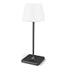 Infray Led-tafellamp, op batterijen, dimbaar, tafellamp met batterij 4000 mAh, tafellamp buiten draadloos, IP44 waterdicht, voor buiten en binnen, natuurlijk wit (zwart)