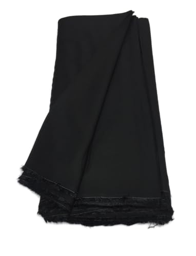 Image of BKRKJ Women's Rayon Cotton Unstitched Fabric by Meter for Sewing Suit Salwar Chudidar Patiyala Kurti Shirt Kameez Blouse Kurta Pyjama (Black, 1 Meter)