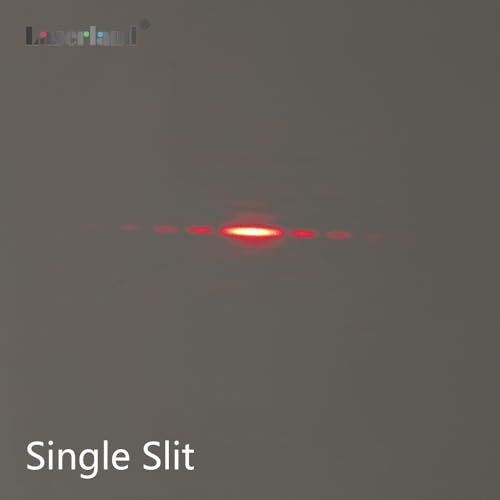 Image of Single Slit Double Slits Poisson Spot Moire Pattern Optical Elements Interference Diffraction Grating Sheet Physical Optics (Single Slit (1pc))