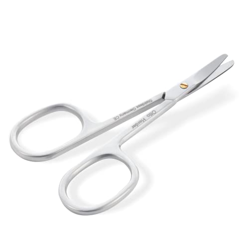 OTTO HERDER Tijeras para bebé, redondas, 9 cm, tijeras de acero inoxidable, tijeras para el cuidado de uñas para niños pequeños y bebés, cuidado de uñas y uñas de los pies