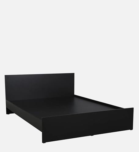 Image of Mintwud Pepperfry Solid Engineered Wood Persia King Size Bed Without Storage | Space Saving Wooden Palang Furniture | Suitable for Living Room, Bedroom, Hotel (Wenge Finish)