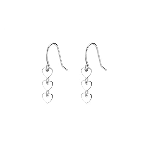 Boucles d'oreilles cœur argent sterling pour femme, un bijou de mariage raffiné