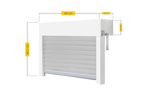 Volet roulant sur mesure PVC Schellenberg 80x50 cm avec isolant de coffre EPS - 7