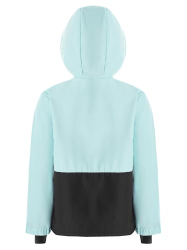 TiaoBug Kids Girl's Winter Waterproof Windproof Coat Color Block Ski Hooded Jacket Warm Raincoat Outerwear4