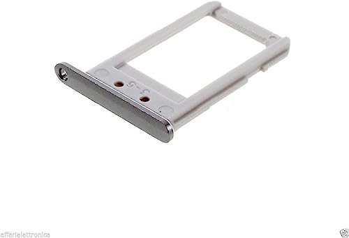 Compatible con Samsung Galaxy S6 Edge + Plus G928 G928F Ranura para tarjeta SIM de alojamiento, bandeja nano SIM gris oscuro