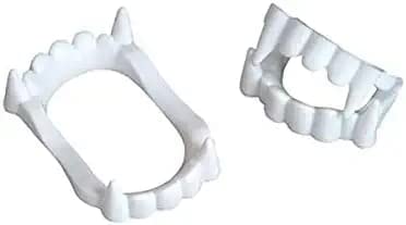 Image of Hetkrishi |Toys Fake Dracula /Vampire Teeth for All Ages for Halloween Party, Theme Party Novelty Practical Jokes and Trick Toys| Multicolor