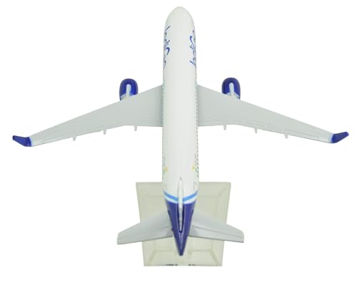 Image of Toys Uncle Diecast Aeroplane Scale Model, (A320 AIR Indigo 16 CM)