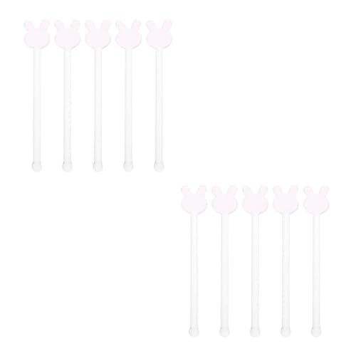 Alipis 10pcs Transparent Glass Cocktail Stir Sticks Reusable Stirring Rods for Coffee Drinks and Desserts for Parties and Special Occasions