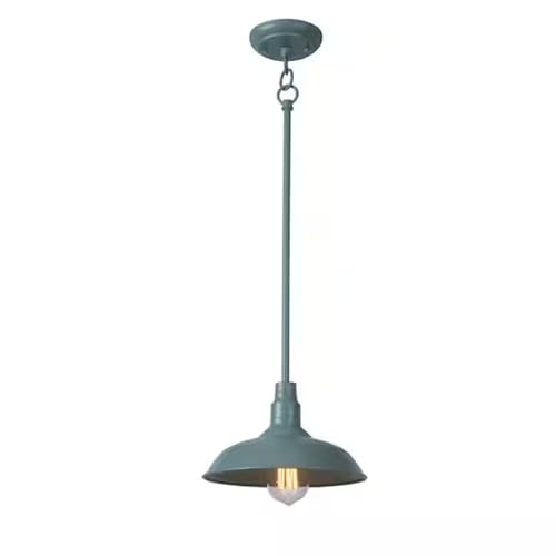 Ceybo Indoor/Outdoor Mini Pendant Light, 10"" Vintage Farmhouse Decor Adjustable for Kitchen, Restaurant, Dining Room, Cafe, Patio, Entryway, Yard, Waterproof Pendant in Teal Finish…, SHEL000083