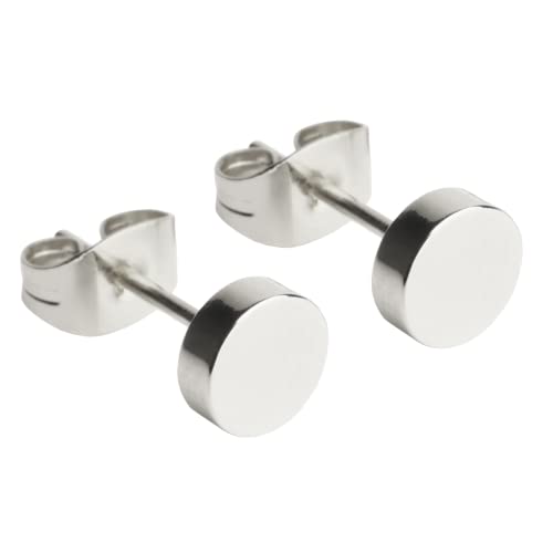 Mini Ohrstecker silber modern • Edelstahl Ohrringe rund • Kleine...