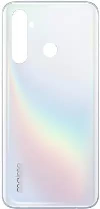 Image of INCREDIBLEINDIA Back Panel Full Housing Body Panel Back Door Panel Compatible for Realme 5 Pro (RMX1971) : with Midle Ring, Side Key Camera Glass Lens : (White)