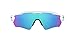 Oakley Men's OO9208 Radar EV Path Rectangular Sunglasses, Polished White Blue/Prizm Sapphire, 38 mm