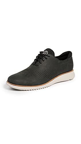 Cole Haan mens 2.zerogrand Laser Wingtip Lined Oxford, Black Nubuck/Grey, 9.5 Wide US