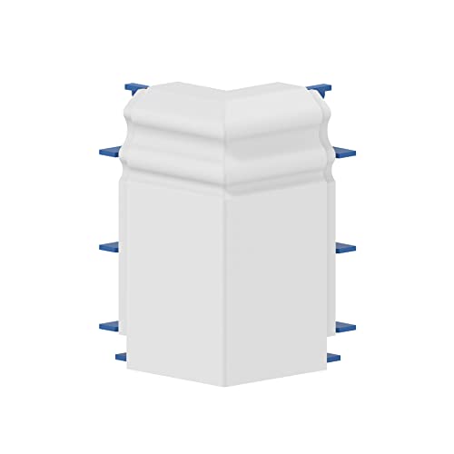 Habengut Berliner Profil - Esquina Exterior para rodapié (PVC, 1 Unidad), Color Blanco Cover