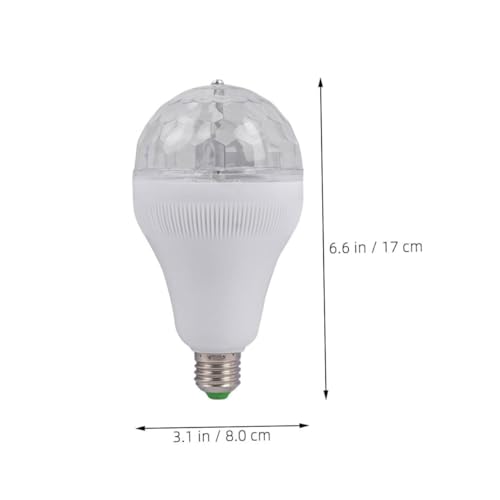 KALLORY RGB Rotating Disco Light Bulb Lamp for Parties Ambient Light for Home Ktv Birthday Celebrations Dance Events Gatherings Versatile Multi Mode