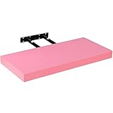 stilista mensola a parete volato, a libero posizionamento, colore e dimensioni a scelta, 110 cm rosa