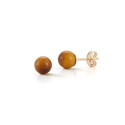 MATEO New York, 6mm Tigers Eye Studs