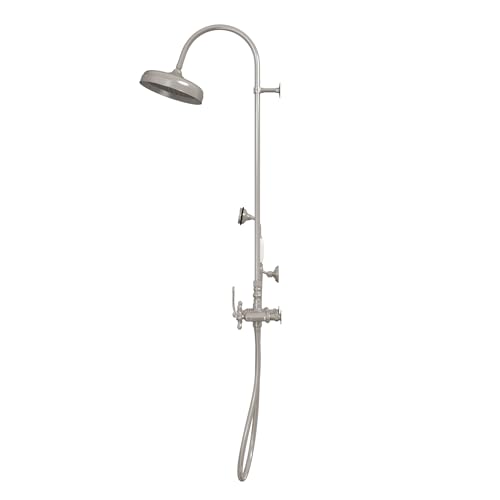 Image of Abbey 10 x 28 1 /2 Shower Faucet Set with Handshower, Brushed Nickel