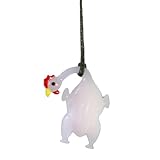 Rxgiasup Llavero con forma de pollo de pato frito, con luz sensible a la luz, colgante de coche, decoración creativa, regalo para conductor, cambio de color, pato frito