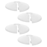 OATIPHO Copritubo per Parete 15Mm Bianco 4 Pezzi Flangia Idraulica Decorativa per Rubinetti Cucina e Doccia Copritubo Copriforo per Scarichi e Tubi Acqua Interni ed Esterni