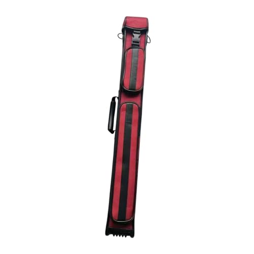 Vaveren Pool Cue Case Billiard Pool Cue Stick Carrying Bag 1/2 Jointed Cue Case Portable Compact Billiards Accessories Pool Cue Pouch, Red