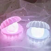 Shell Pearl Night Lamp, Cool Atmosphere Lamp, Creative Desk Lamp (Pink)