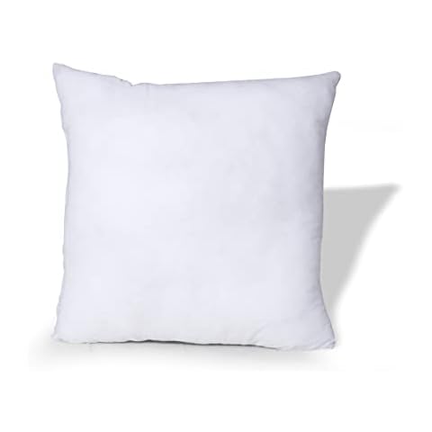 mFabrics Hypoallergenic Cushion Pad Insert 18" x 18" | Hollowfibre Stuffed Square Pillows, Cushion Inner | Polypropylene Cover 45 CM (1) Cover