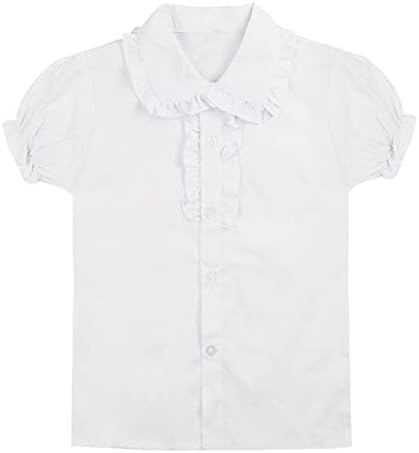 Blusa Blanca Manga Corta para Niña - 2-14 años