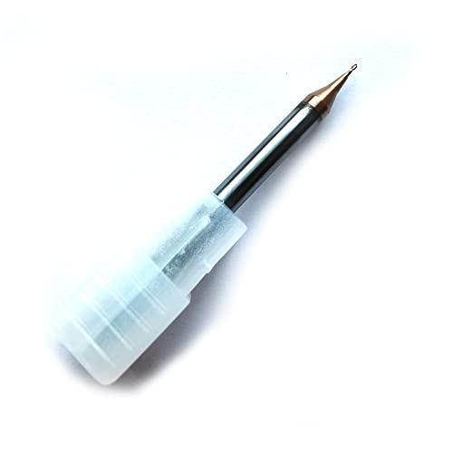 Image of 5pcs 0.6mm Cutting Tools HRC60 2 Flutes Micro Grain Tungsten Carbide Flat End Mill CNC Milling Cutters Router Bits