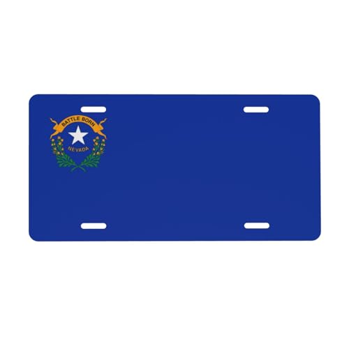 Windosier Nevada Flag License Plate,Decorative for Cars,Personalized Front License Plates,Rust-Free Fade Resistant Aluminum,6×12 Inch