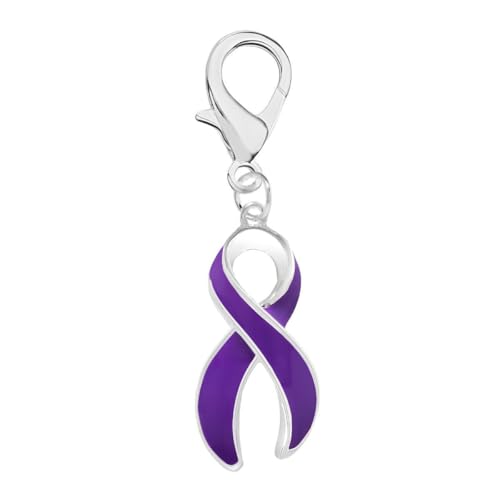 Breloques ruban cancer et causes pour bracelets et sacs à main