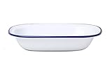 Dunlevy Enamel Pie Dish Roasting Tray Enamel Plate Tray Serving Roaster Casserol Pan (Pie Dish - 32cm) - Image 1